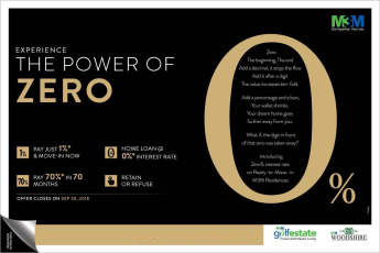 Pay Just 1% & Move in Now, Zero % Home Loan Interest at M3M Golf Estate, Gurgaon